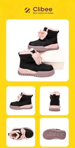 Черевики дитячі Clibee HA791-2 black-pink 22-27 — Clibee (Клібі) — фото 3