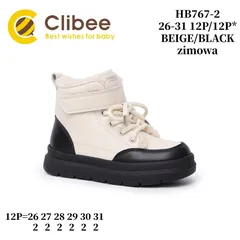 Черевики дитячі Clibee HB767-2 beige-black 26-31 — Clibee (Клібі) — фото 2