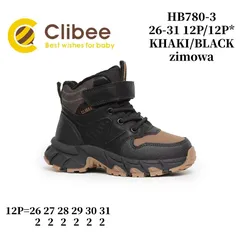 Ботинки детские Clibee HB780-3 khaki-black 26-31 — Clibee (Клиби) — фото 2