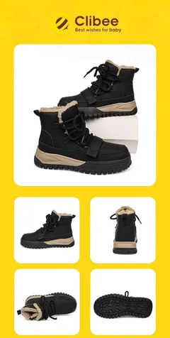 Черевики дитячі Clibee HC771-1 black-khaki 32-37 — Clibee (Клібі) — фото 3
