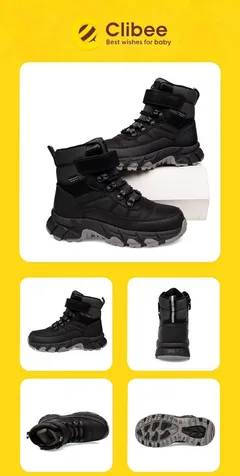 Черевики дитячі Clibee HC789-1 black-grey 32-37 — Clibee (Клібі) — фото 3