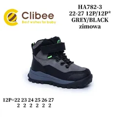 Черевики зимові Clibee HA782-3 grey-black 22-27 — Clibee (Клібі) — фото 2