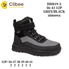 Ботинки зимние Clibee HD819-3 grey-black 36-41 — Clibee (Клиби) — фото 2