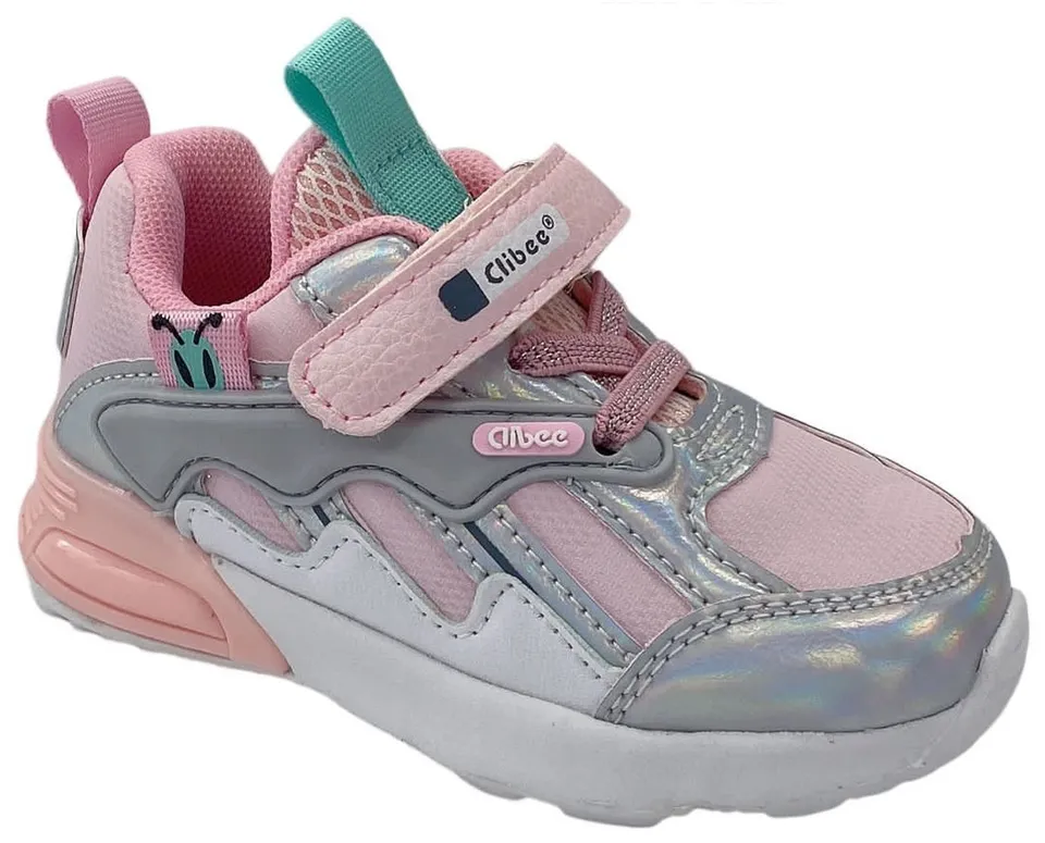 Кросівки дитячі Clibee E158 silver-pink 21-26 по- розмірно — Clibee (Клібі)