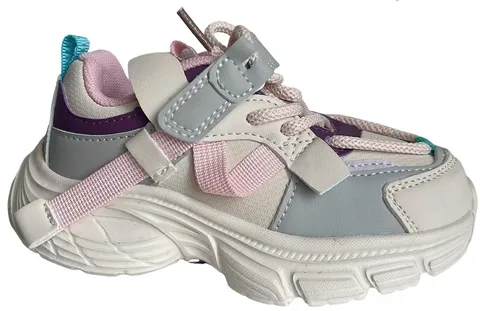 Кросівки дитячі Clibee EA386 l.grey-pink 22-27