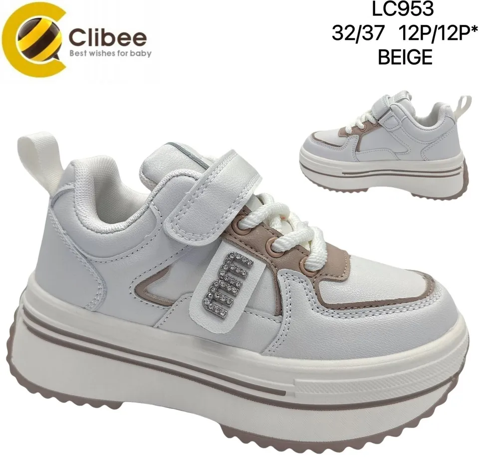 Кросівки дитячі Clibee LC953 beige 32-37 — Clibee (Клібі)